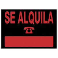 CARTEL "SE ALQUILA" 500X350 MM PVC NEGRO ARCHIVO 2000 6166 NE (Espera 4 dias)